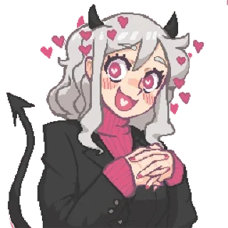 🥰 emoji Пиксиляночки @stickers_teleg_telegramstickeri Telegram sticker 22 of 85