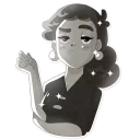 😕 emoji Audrey Glamour Telegram sticker 14 of 20