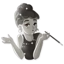 🙄 emoji Audrey Glamour Telegram sticker 19 of 20
