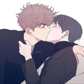 👨‍❤️‍💋‍👨 emoji Яой Telegram sticker 19 of 60