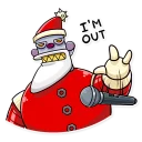 😑 emoji Robo Santa Telegram sticker 23 of 25
