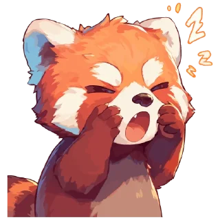 🫨 emoji Red panda @cute_enot_art Telegram sticker 22 of 49