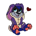 🐰 emoji Midnight Wolf Telegram sticker 12 of 38