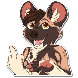 🖕 emoji Furry Telegram sticker 9 of 92