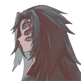 😐 emoji Kokushibo by @peach_artworld Telegram sticker 6 of 21