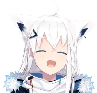 🙃 emoji Fubuki and Telegram sticker 10 of 53