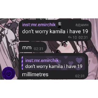 Sticker from freaky chat