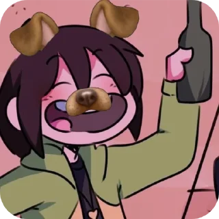 👍 emoji Пьяный чара Telegram sticker 18 of 23