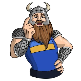 😏 emoji Ukrainian Viking Telegram sticker 15 of 16