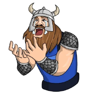 😢 emoji Ukrainian Viking Telegram sticker 12 of 16