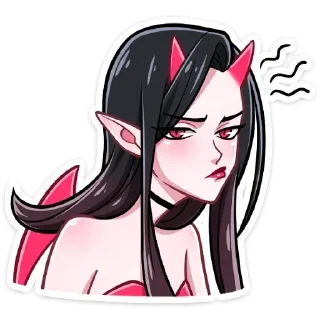 😖 emoji Дьяволица 🧛‍♀️ Telegram sticker 23 of 84