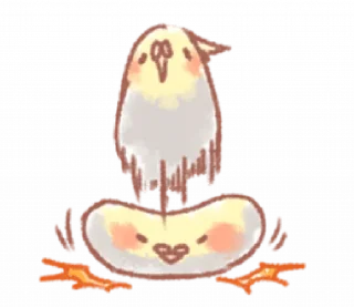 🐤 emoji ૮(ྀི ․․ )ྀིა◞ @plusikradom ♡ Telegram sticker 9 of 37