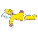 😴 emoji Homer Simpson Telegram sticker 15 of 17