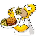 🍟 emoji Homer Simpson Telegram sticker 21 of 40