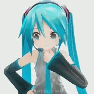 🤔 emoji Miku Telegram sticker 7 of 112