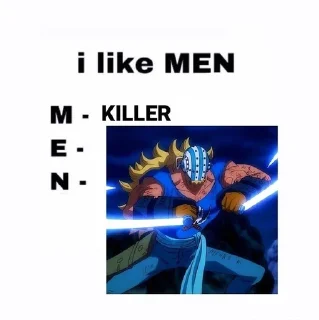 Sticker from I like men from One piece!