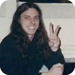 😁 emoji Chuck Schuldiner by @SisterMisery Telegram sticker 17 of 49