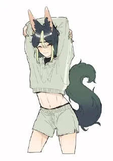 🌟 emoji Ушастик тигнари 🍃🍃 Telegram sticker 22 of 22