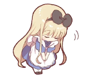 😌 emoji Alice @anime_sticks Telegram sticker 7 of 24