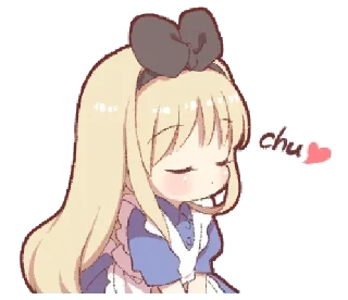 😘 emoji Alice @anime_sticks Telegram sticker 18 of 24