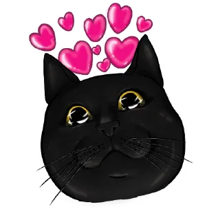 🐈‍⬛ emoji Alister the Black Cat @NyushaRi Telegram sticker 23 of 44