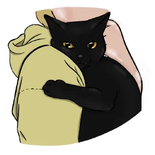 🐈‍⬛ emoji Alister the Black Cat @NyushaRi Telegram sticker 12 of 44