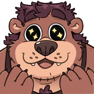 🤩 emoji Jan the Bear Telegram sticker 11 of 60