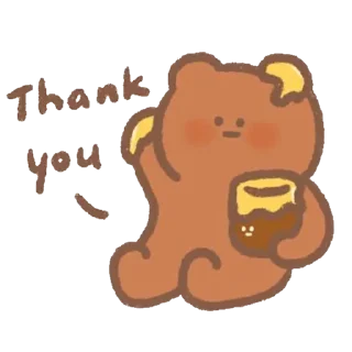 ⭐️ emoji brownie and bear @sanw1o Telegram sticker 8 of 24