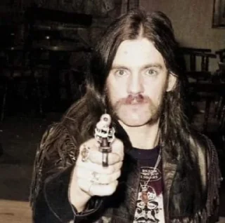 🔫 emoji Lemmy Kilmister/ motorhead Telegram sticker 7 of 31