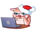 😑 emoji Christmas Dog Telegram sticker 14 of 35