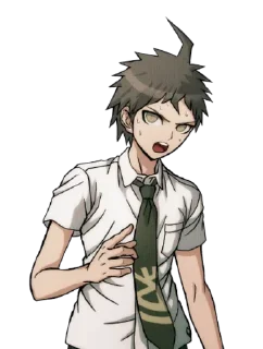 😟 emoji Hajime Hinata Telegram sticker 12 of 22