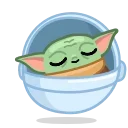 😴 emoji Baby Yoda Telegram sticker 12 of 20