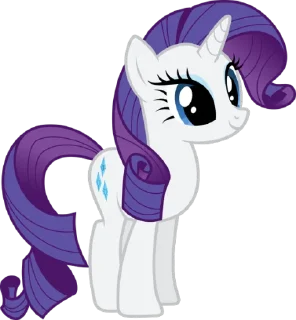 🙂 emoji Rarity | @MyLittlePony_bots Telegram sticker 5 of 120