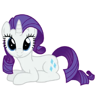 🙂 emoji Rarity | @MyLittlePony_bots Telegram sticker 24 of 120