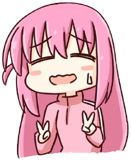 ✌️ emoji @dangokimochi Bocchi the Rock! Telegram sticker 13 of 25