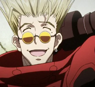 😅 emoji Vash the Stampede Telegram sticker 18 of 25
