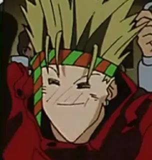 🙃 emoji Vash the Stampede Telegram sticker 13 of 25