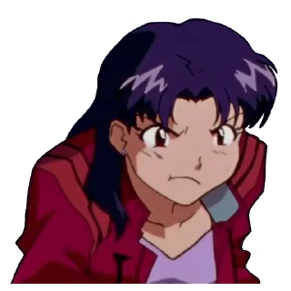 😗 emoji Misato Katsuragi Telegram sticker 19 of 36