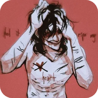 🔥 emoji Jeff the killer `` @bl00d1Xe Telegram sticker 6 of 60