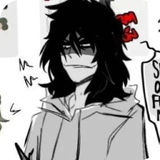 😑 emoji Jeff the killer `` @bl00d1Xe Telegram sticker 10 of 60