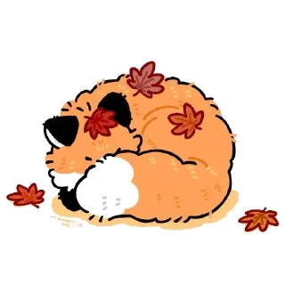 🍁 emoji @foxchannel_ru Numsiri fox Telegram sticker 15 of 90