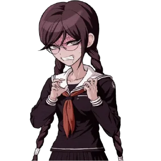 😡 emoji Toko Fukawa & Genocide Syo Telegram sticker 10 of 62