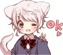 Sticker from Cute cat ear boy :: @line_stickers