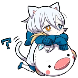 🤨 emoji Белый котёнок ч.3 @nyasticks Telegram sticker 23 of 41