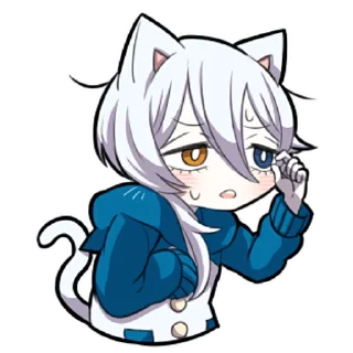 😅 emoji Белый котёнок ч.3 @nyasticks Telegram sticker 24 of 41