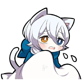 Sticker from Белый котёнок 4 @Nyasticks