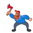 😠 emoji Дровосек (@TgSticker) Telegram sticker 12 of 20