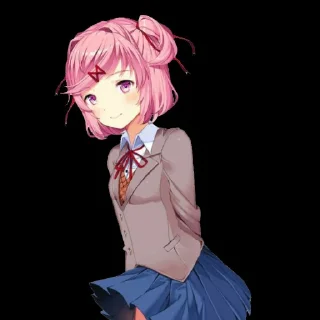 😶 emoji Just Natsuki. Telegram sticker 17 of 91