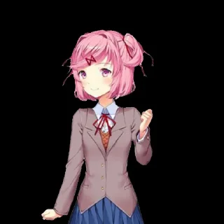 ☺️ emoji Just Natsuki. Telegram sticker 14 of 91