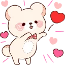 ❤️ emoji Bear's mau mau :: @line_stickers Telegram sticker 14 of 80